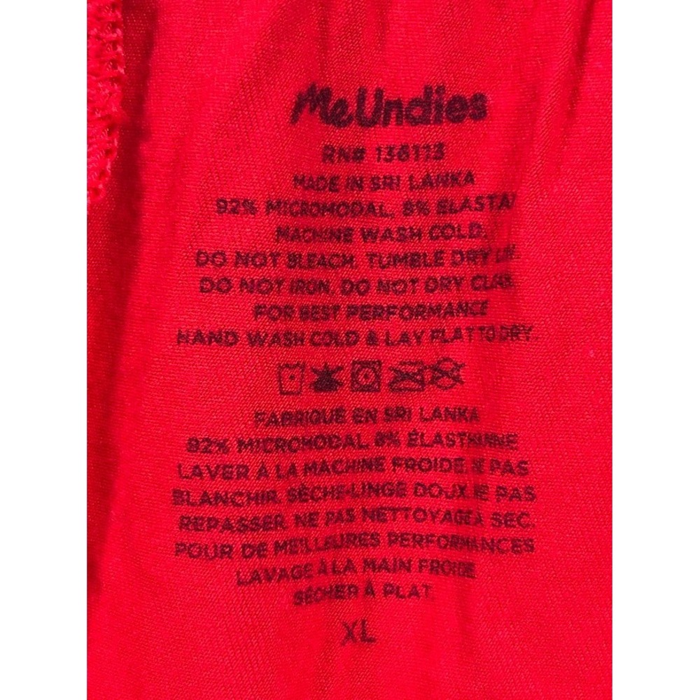 MeUndies Womens Pajama Set XL‎ Red Sleepwear Loungewear Top & Pants Soft - Picture 6 of 6